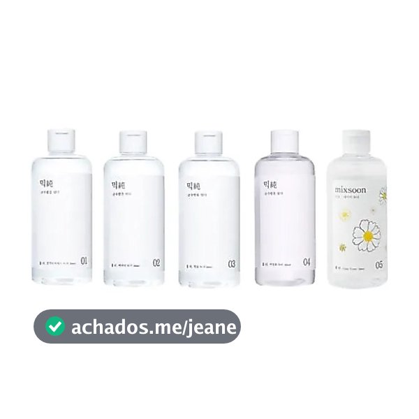 MIXSOON TONER 7TIPOS (Galactomyces, Bifida, Centella Asiatica, Heartleaf, Margarida, Soja, Ginseng)