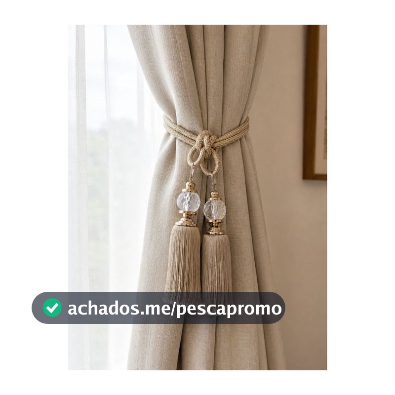 Kit 2 Pçs Prendedor De Cortina Redondo Transparente Com Franjas Para Cortina De Decoração