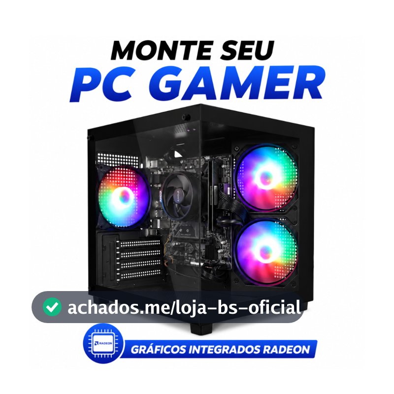 Monte Seu PC Gamer Personalizado | PC Gamer Ryzen 5 5600GT,  RAM 16GB, SSD 240GB