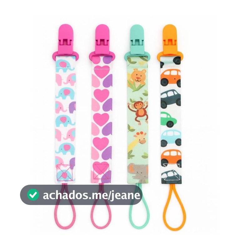 Kit 2 Prendedores de Chupeta - Estampas