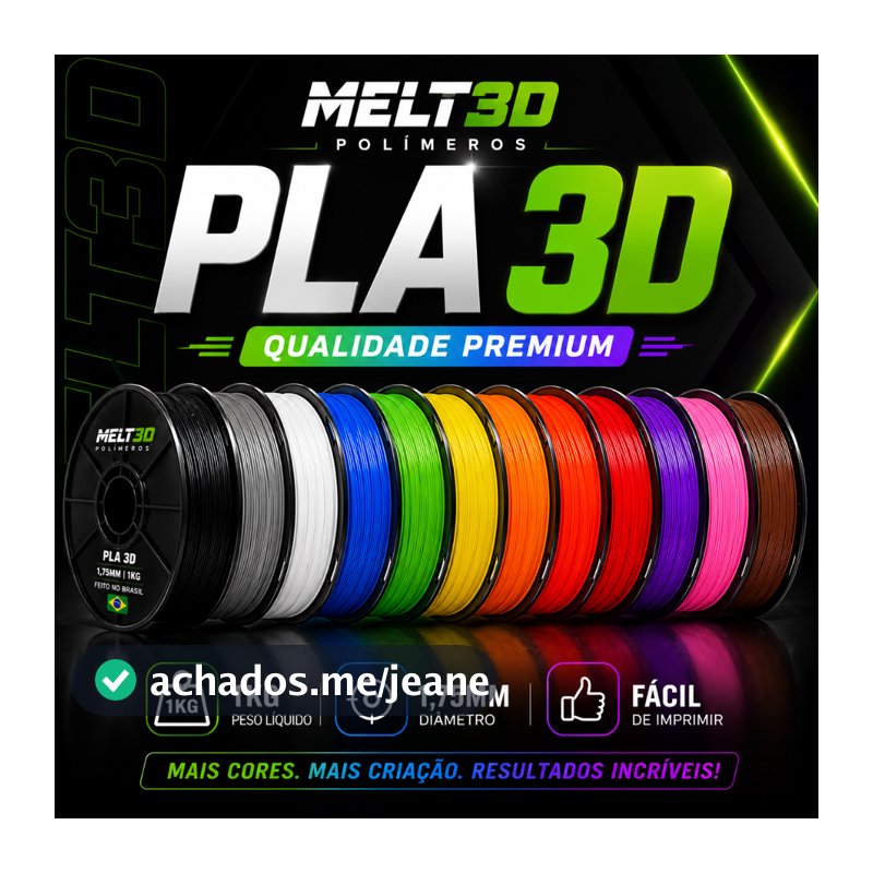 Filamento Impressão 3d Pla Melt3d 1,75mm Cores