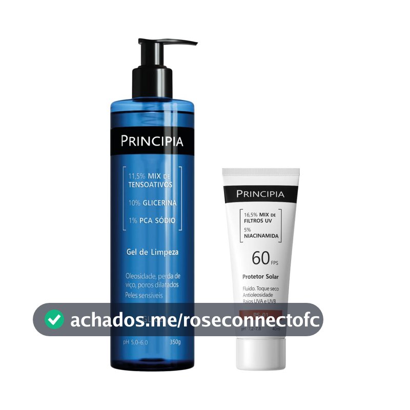 Principia Kit Todo Dia c/ Gel de Limpeza GL-02 + Protetor Solar Facial PS-01 FPS 60