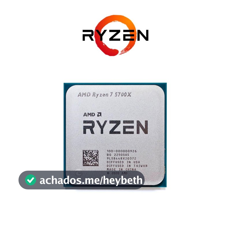 5700x Processador Ryzen 7 5700x 3.4ghz (4.6ghz Max) - Novo S/Box