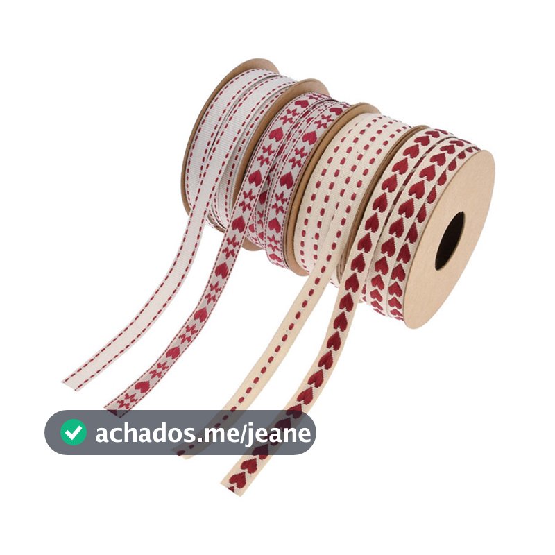 10yards 10mm Fios Jacquard Heart Cotton Fita De Algodão Cartões De Presente Embalagem Costura Decoração De Casamento