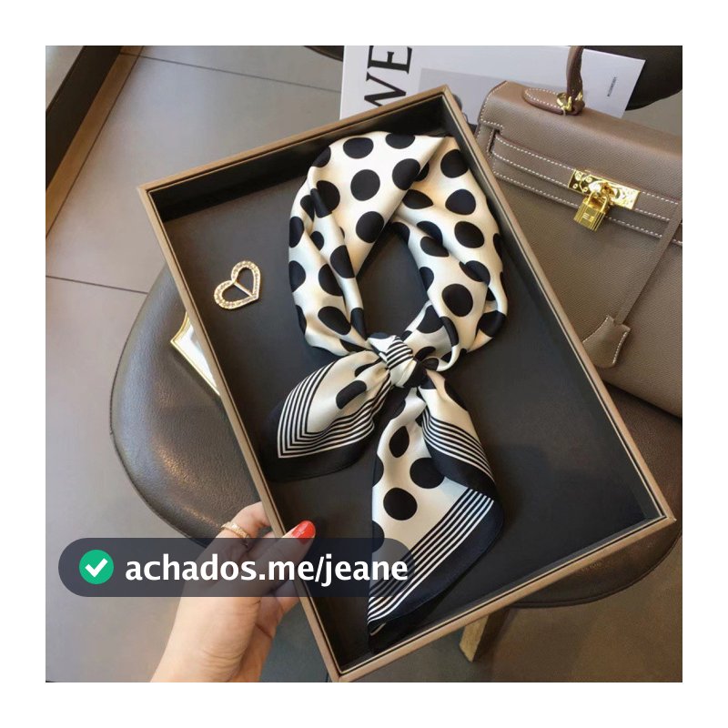 Lenço De Seda Novo Feminino Elegante Decorativo Fino Pequeno Quadrado 70x70cm