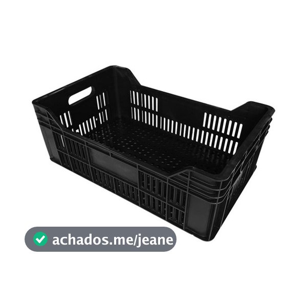 4 Caixa Mercado Plástica Reforçada Hortifruti Vazada Frutas Verduras Legumes Grande
