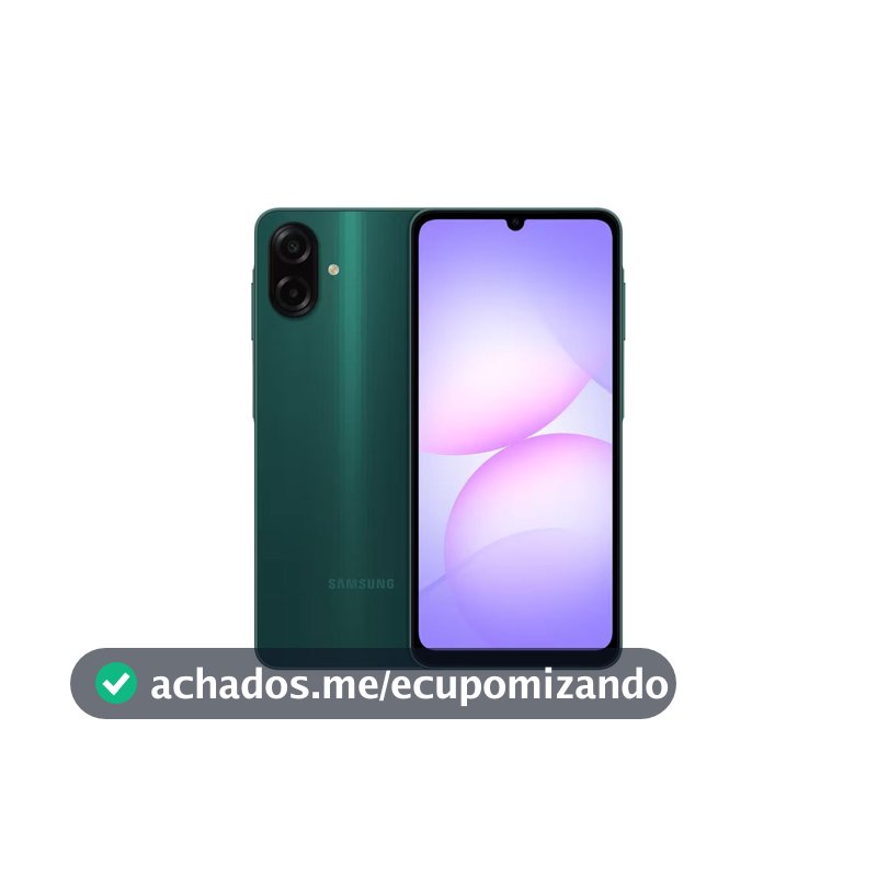 Celular Galaxy A07 Tela 6.7 128GB 4G 90Hz Câmera Dupla 50MP Verde Samsung