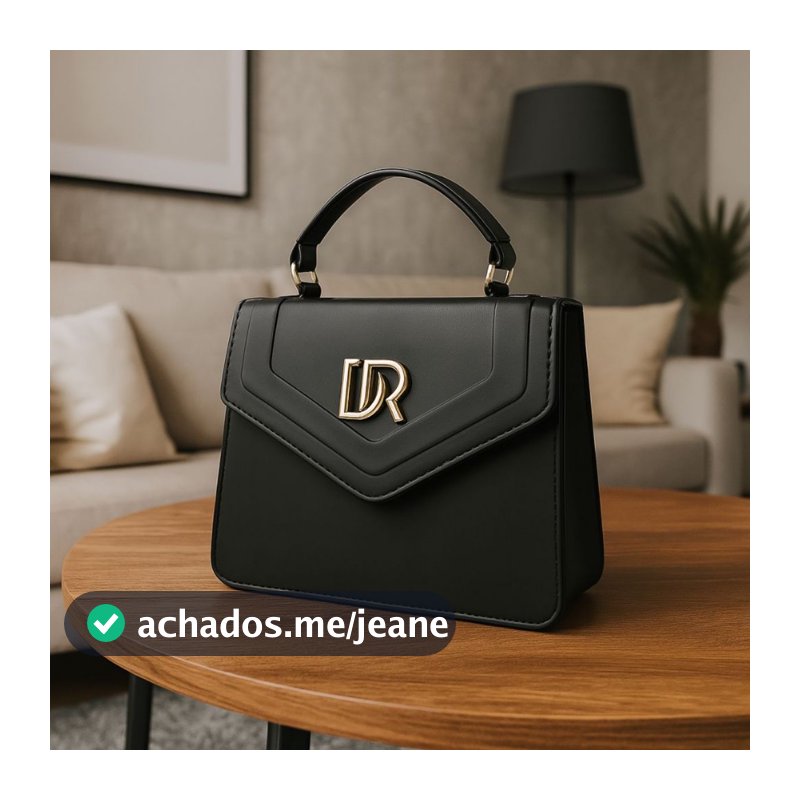 Bolsa Feminina De Mão Pequena Preta Estruturada Alça Transversal Removível Elegante Social Luxo Chic