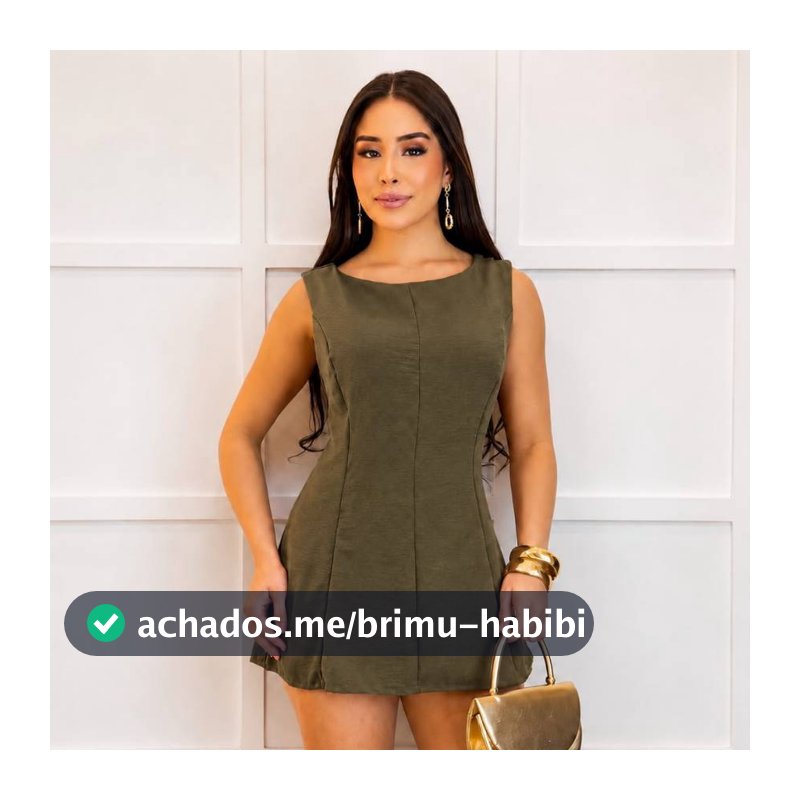 Conjunto Feminino Air Flow Batinha + Shorts Forrado Elegante Sem Manga Casual Social com Amarracção nas Costas P M G