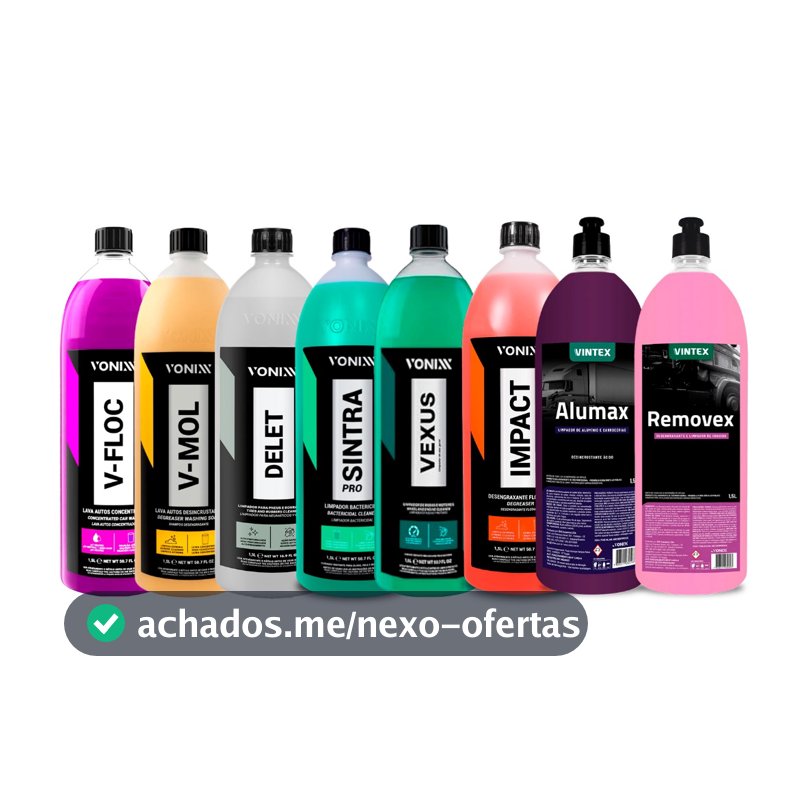 KIT V-FLOC + V-MOL + DELET + SINTRA + VEXUS + ALUMAX + REMOVEX + IMPACT 1,5L VONIXX VINTEX
