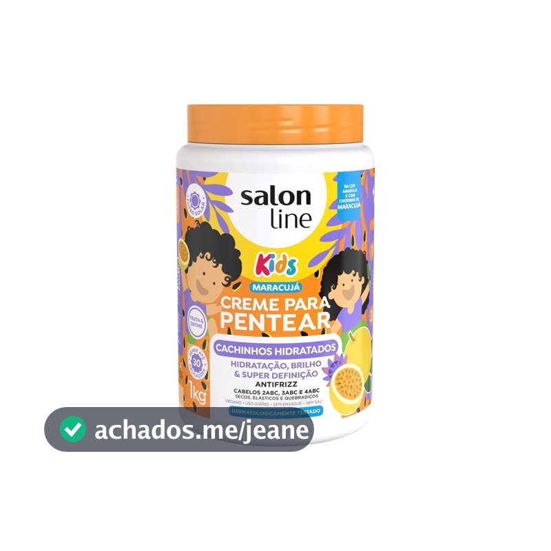 Creme para Pentear Kids Cachinhos Hidratados Maracujá 1kg