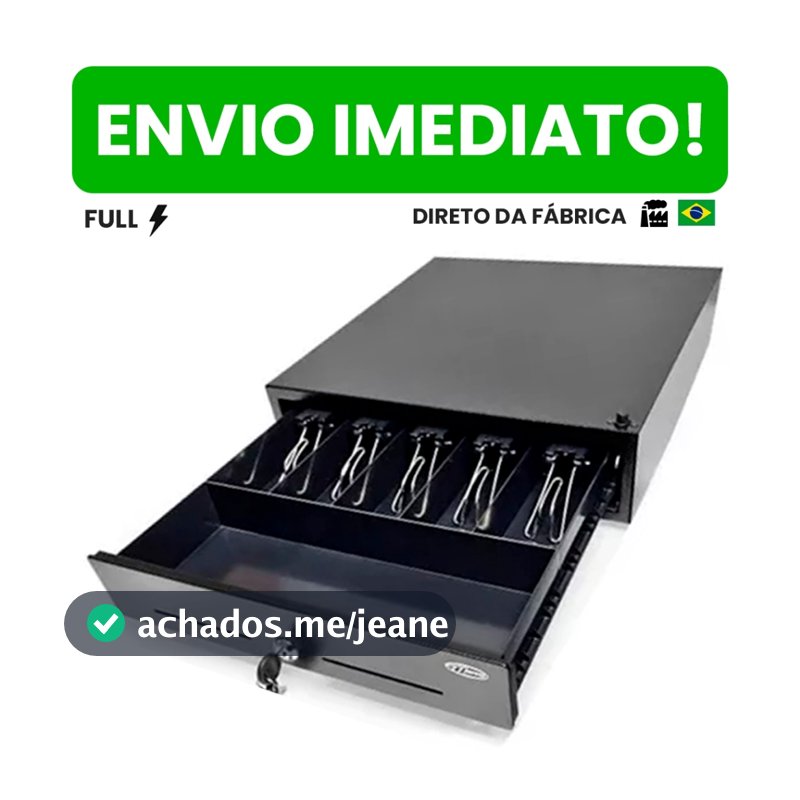 Gaveta Caixa De Dinheiro Registradora Aço Com Chaves P/ Lojas Comércio Feirantes Restaurante Mercado