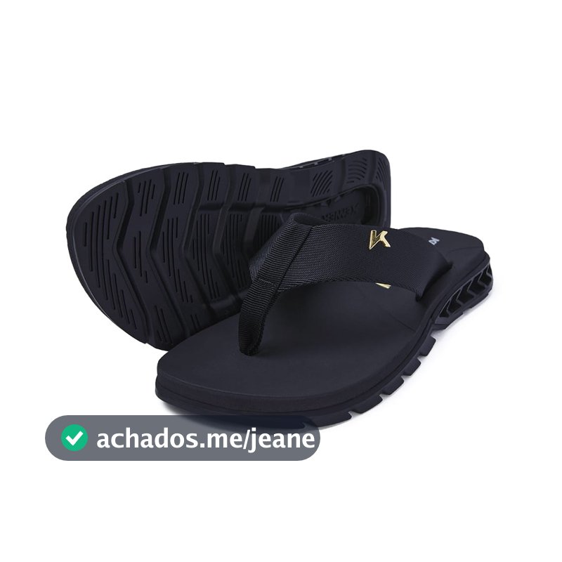 Sandália Chinelo Kenner Rakka L7 DYJ Original Masculino Feminino Preto