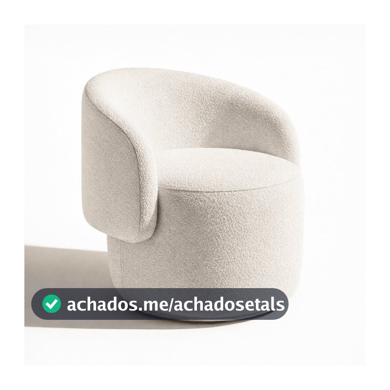 Poltrona Decorativa Aisha - Poltrona Para Decoração E Sala De Estar E Recepção Boucle Luxuoso