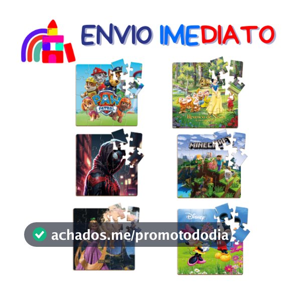 Jogos Quebra Cabeça Infantil - Em Madeira Mdf - 20 Peças- Criança - Pode Escolher