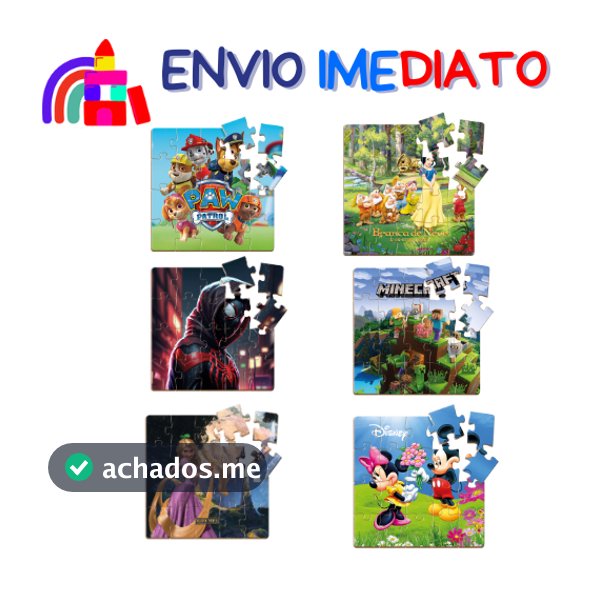 Jogos Quebra Cabeça Infantil - Em Madeira Mdf - 20 Peças- Criança - Pode Escolher