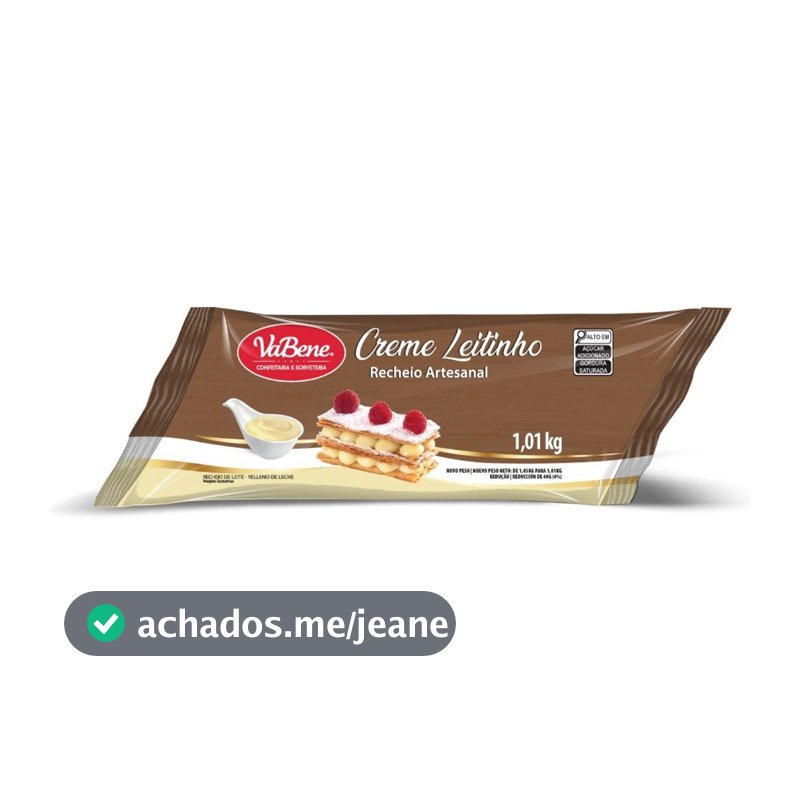 Recheio Artesanal Creme Leitinho 1,01Kg Vabene