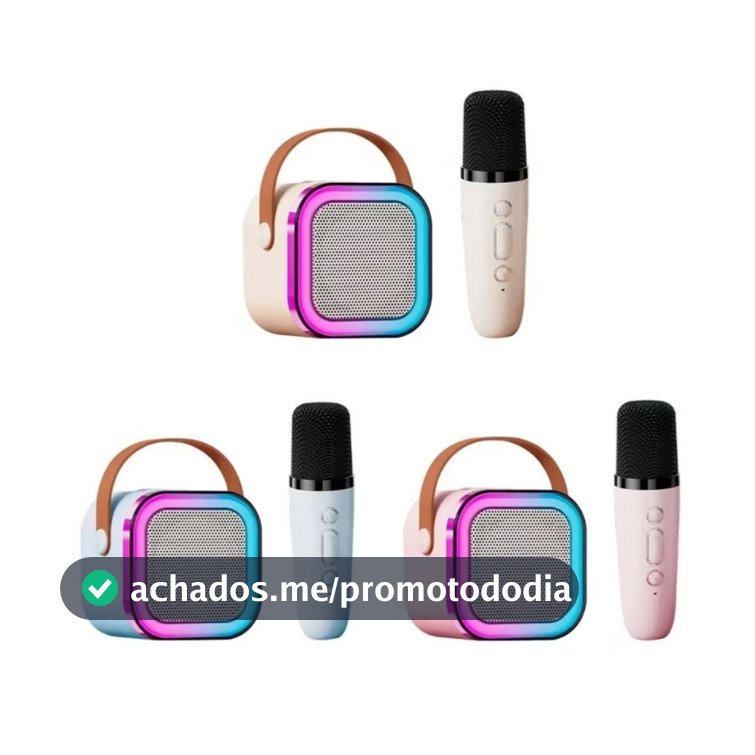 10PCS: K12 Caixa de som sem fio com microfone Karaokê, Mini Alto-falante Bluetooth portátil de Karaoke com 1  Microfo
