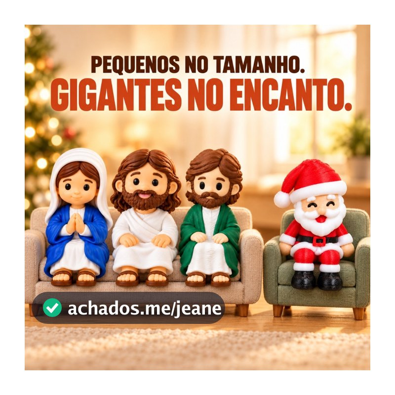 Mini Jesus, Mini MariaSentado Decorativo, Fé, Carinho e Significado