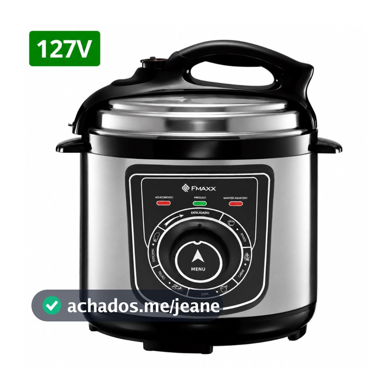 Panela De Pressão Elétrica Fmaxx Kitchen Chef 4 Litros 800w Prateado 60hz