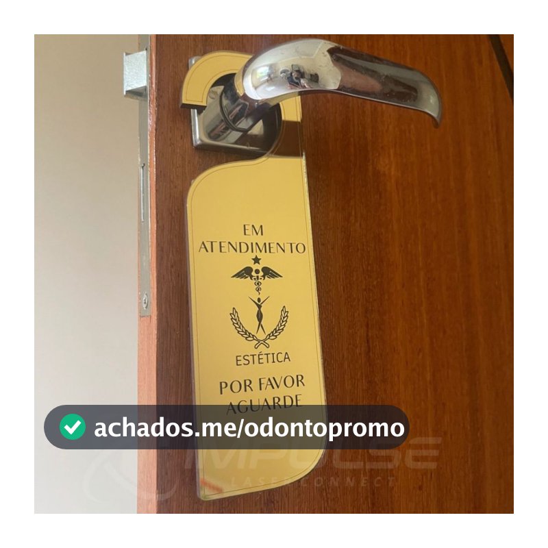 Placa para Maçaneta de Porta Em Atendimento Profissão Consultório em Acrílico