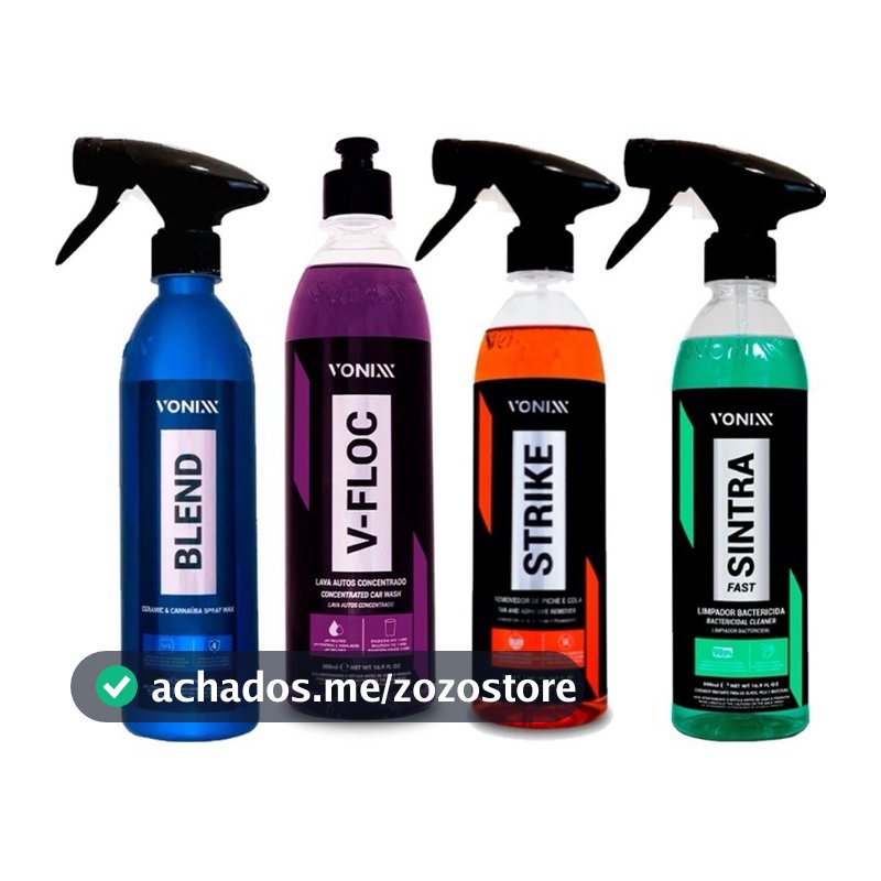 Kit Vonixx Blend Cera V-Floc Shampoo Strike Removedor Sintra Limpeza