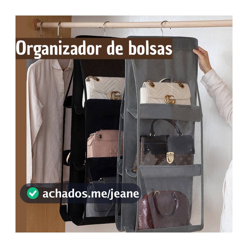 Organizador Multiuso Suporte De Bolsas Com Cabide Para Guarda Roupas