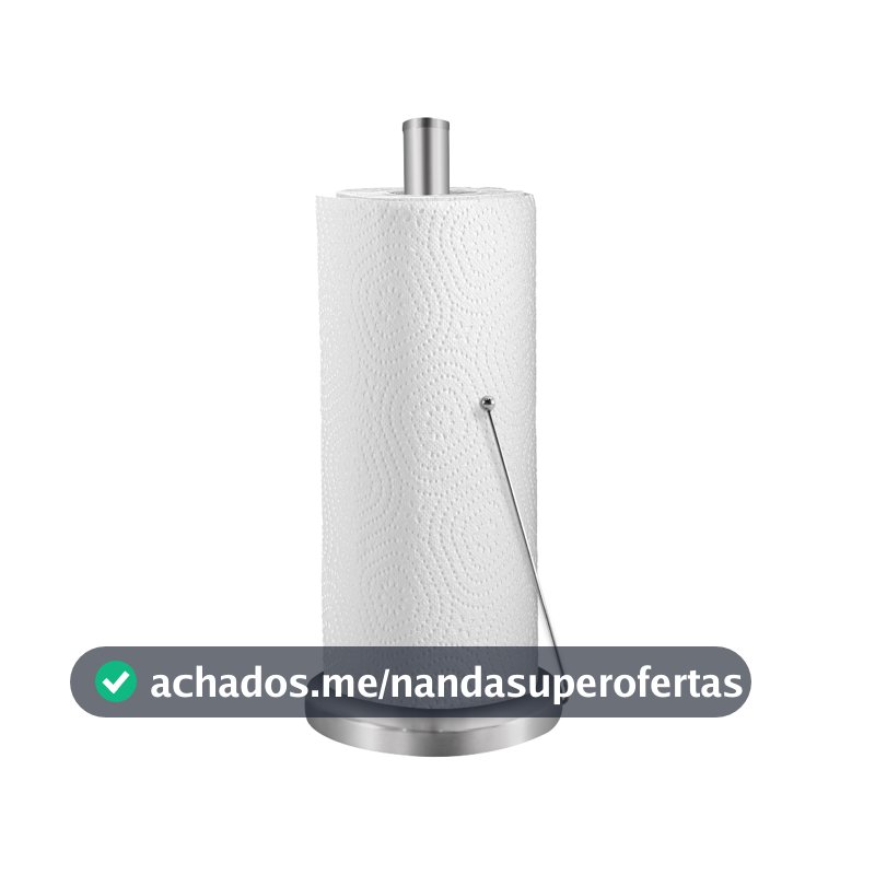Porta Papel Toalha Inox Aço Inoxidável de Mesa Bancada Cozinha Suporte em Pé Base Redonda Design Moderno Powermaid