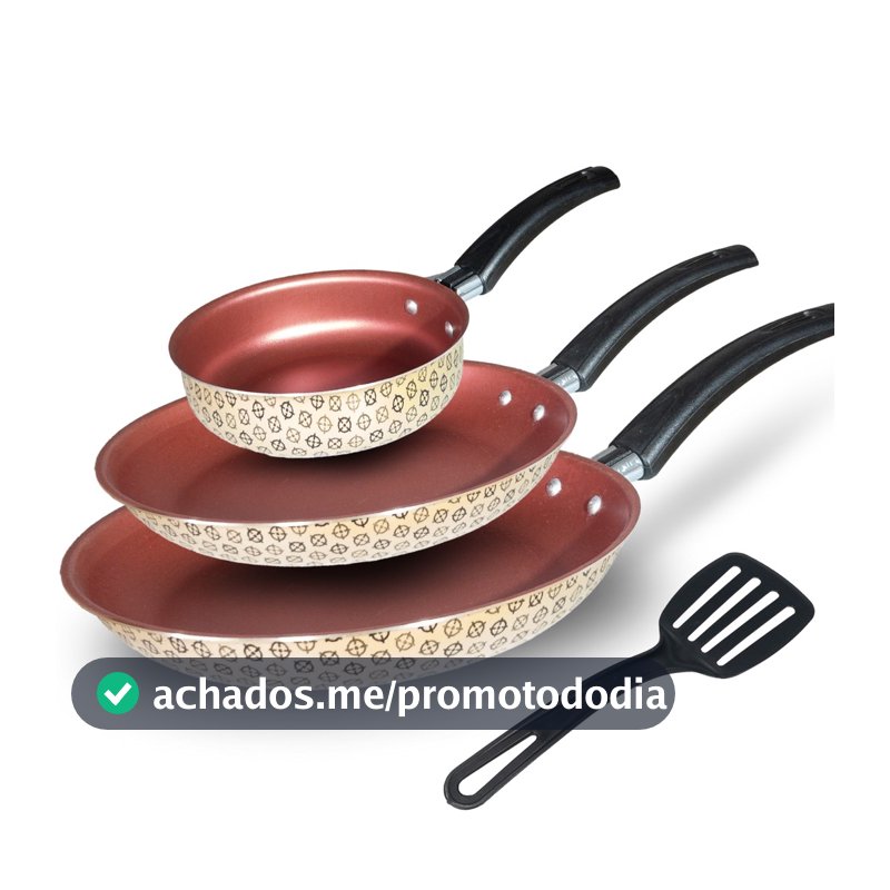 Jogo De Frigideira Rotoprint Antiaderente 3 Peças