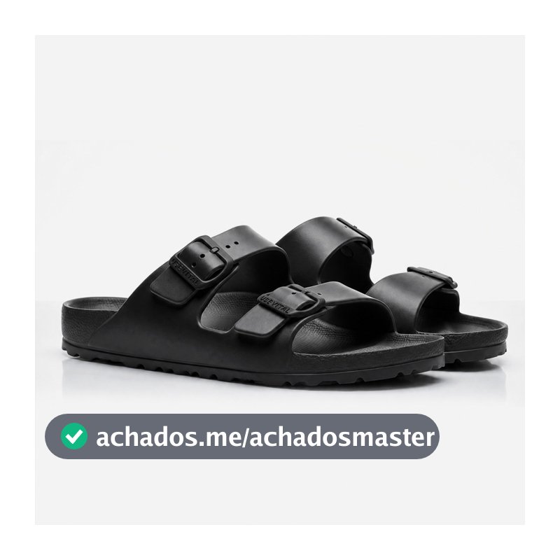 Papete Feminina Confort Macio 100% EVA Anatômico Levissimo  Antiderrapante OffWhite Preto