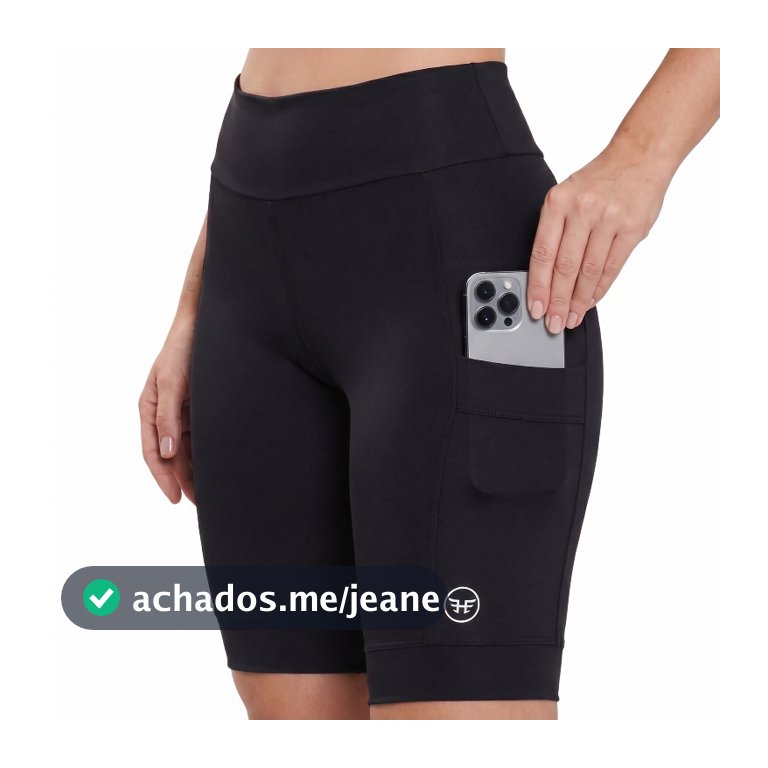 Bermuda Poliamida Academia Feminina Compressão Costura Reforçada Corrida Fitness Proteção UV+50