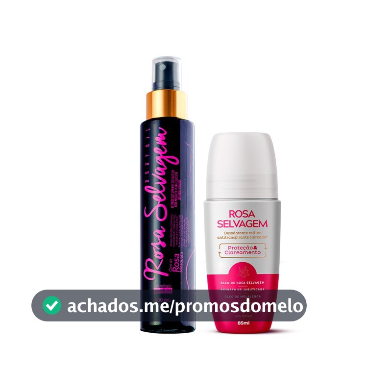 Kit Óleo + Desodorante Rosa Selvagem - Suas áxilas sem manchas e hidratadas.