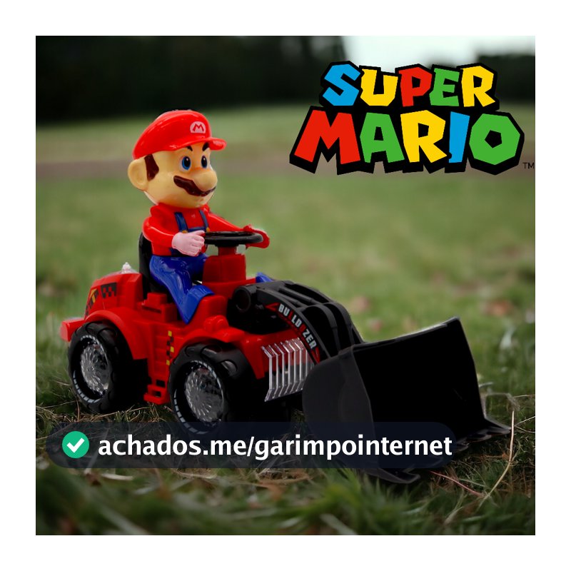 Brinquedo Trator Super Mario Bross Com Show de Luzes