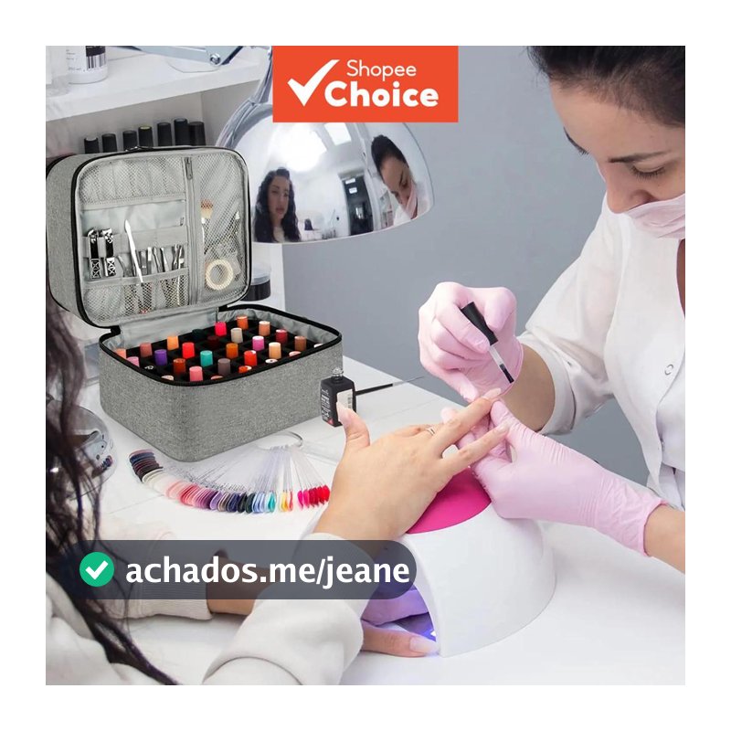 Conjunto de Manicure INS Bolsa de Transporte Dupla Bolsa de Armazenamento de Esmaltes de Unhas Qualidade Profissional