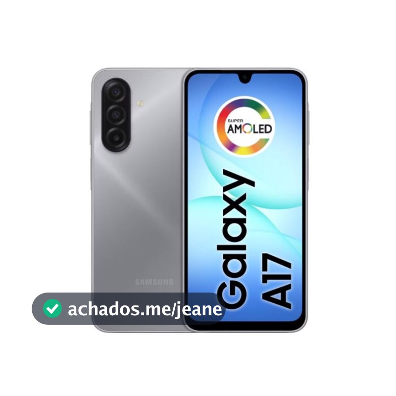 Celular Galaxy A17 4G Tela 6.7 128GB Super AMOLED Câmera Tripla 50MP Samsung