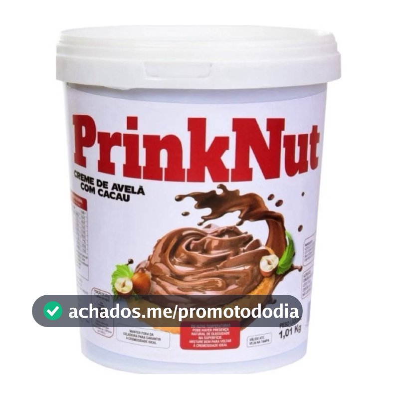 Creme de Avelã Com Cacau Prinknut 1Kg Chocolate P/ Pão Bolo Confeitaria