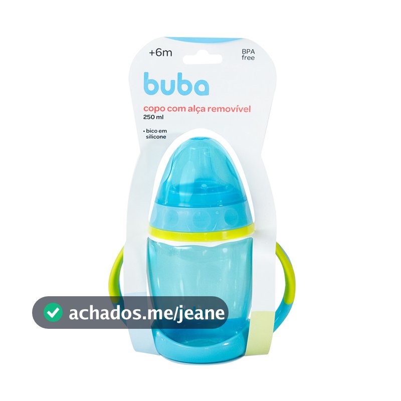 Copo de treinamento Buba com Alça Removível Azul 250ml