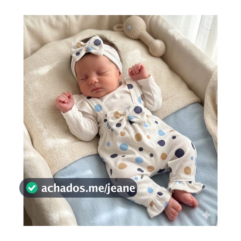 Conjunto Bebê Menina Kids Body Manga Longa com Jardineira Suspensório Bolas P, M e G