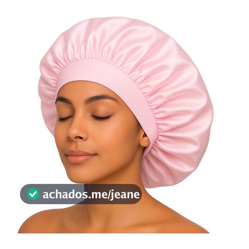 Touca com Faixa de Dormir Cetim Antifrizz com elástico
