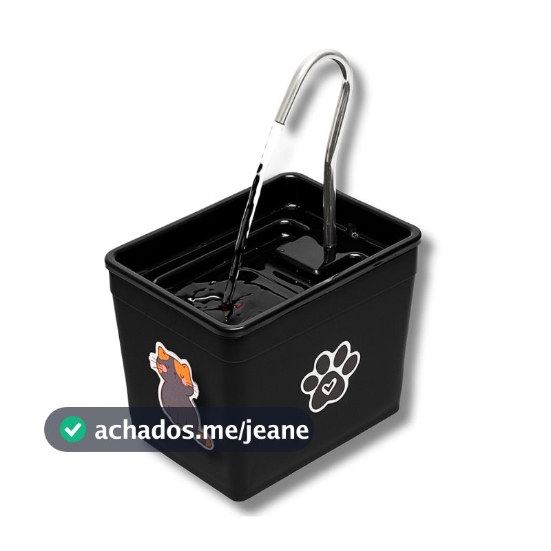 Bebedouro Fonte para Gatos Automático Silencioso Bivolt, Água Corrente Estimula Hidratação Econômico