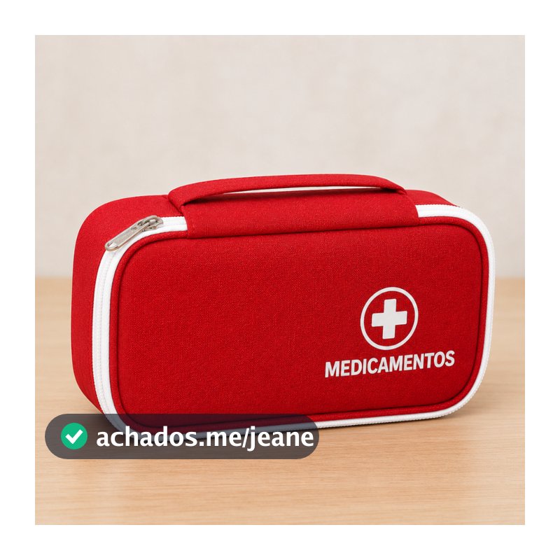 Necessaire Porta Medicamentos Organizadora Com Zíper E Alça Bordada Necessaire Porta Medicamentos Bolsa Medicamentos