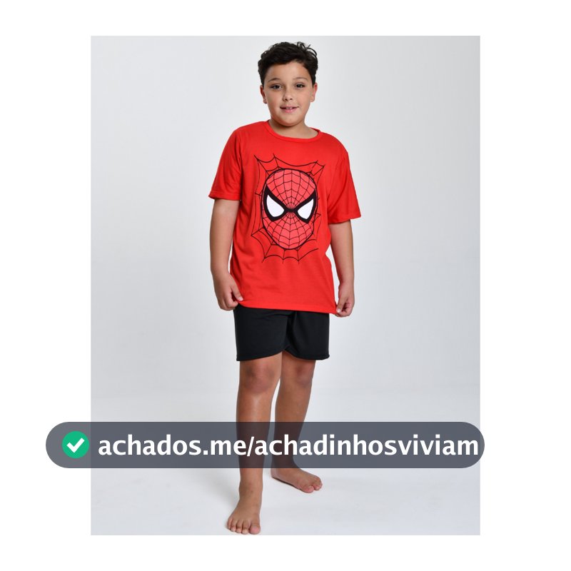 Pijama Infantil Menino Curto Verão Estampa Personagem Short Curto e Camisa Manga Curta