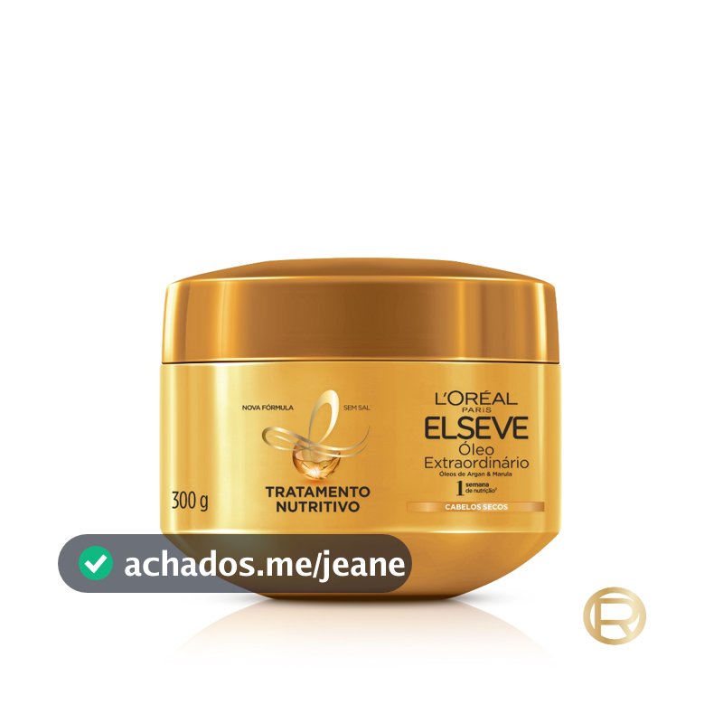 Máscara Capilar, Nutrição Profunda e Brilho com Micro-Óleos, Óleo Extraordinário Elseve L'Oréal Paris 300g