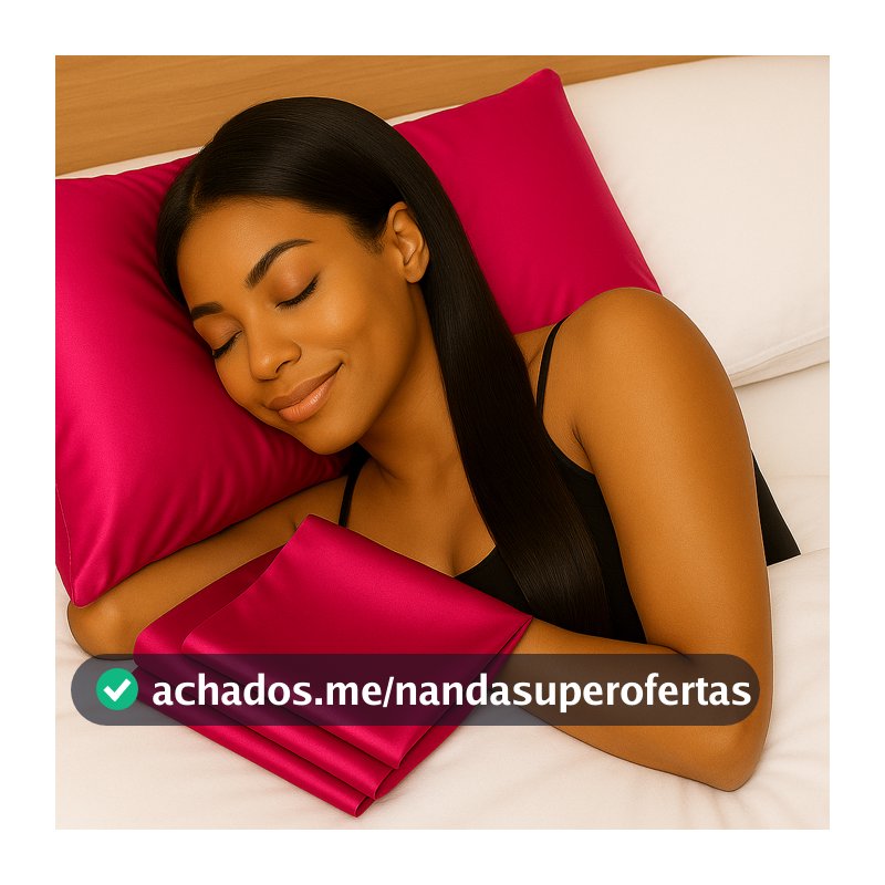 Fronha De Cetim Antifrizz Premium 70x50cm – Para Cabelos Cacheados, Lisos e Pele Macia