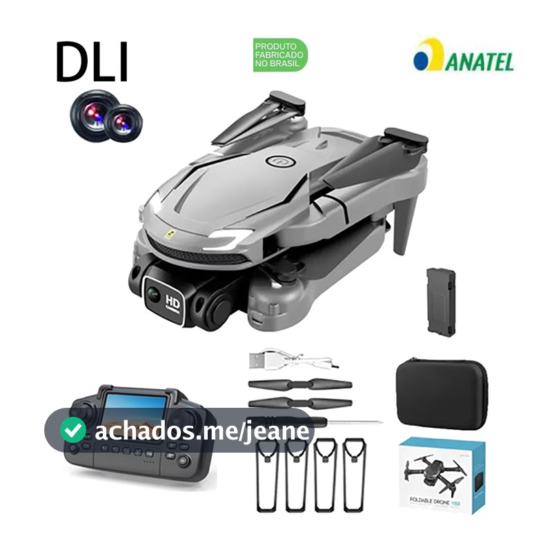 DLI Novo Drone V88 Dual Camera con Tela Quadcopter Dobrável FPV HD Mini Drone