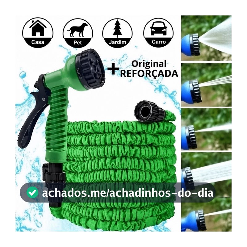 Mangueira Mágica Expansível Elástica Flexível Tamanhos 15m /30m Metros Jardim Retrátil Multiuso Plantas