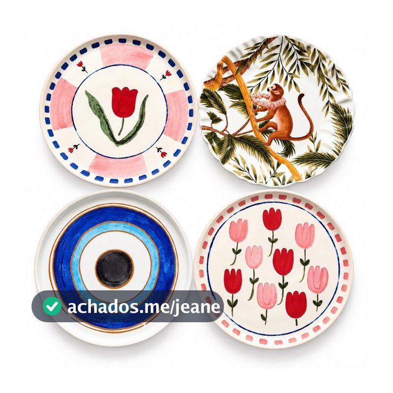 Prato Decorativo Estampado de Parede