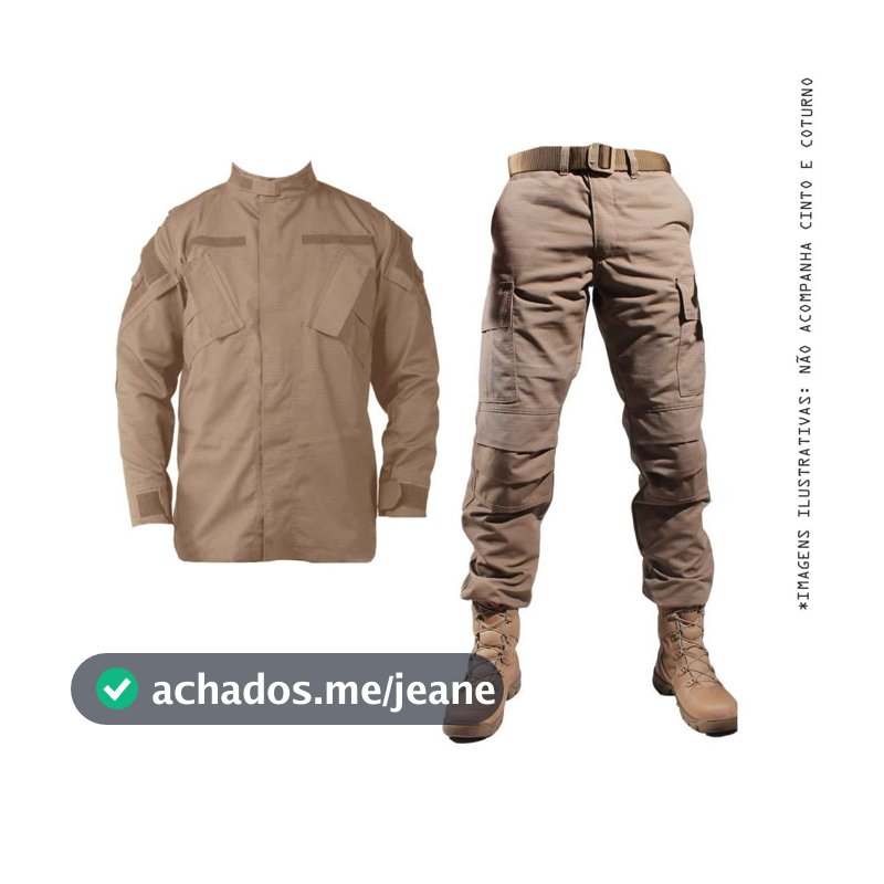 Farda Conjunto Fardamento Tático Airsoft (Calça Combat + Gandola) Bélica - Coyote Caqui