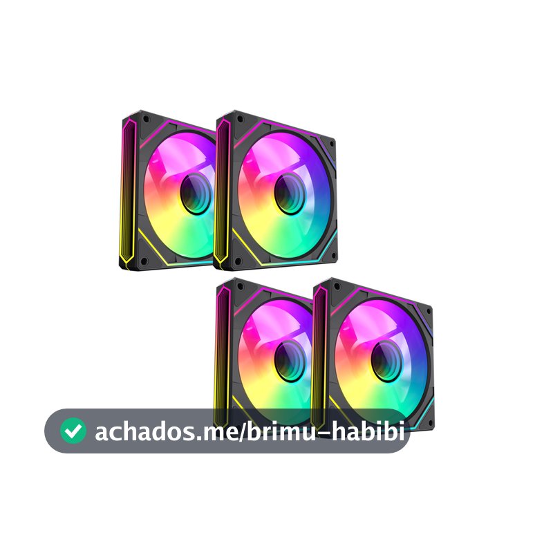 KIT 4 FAN ARGB GAMEMAX NEVIHTA  FN12A-S8I-BK