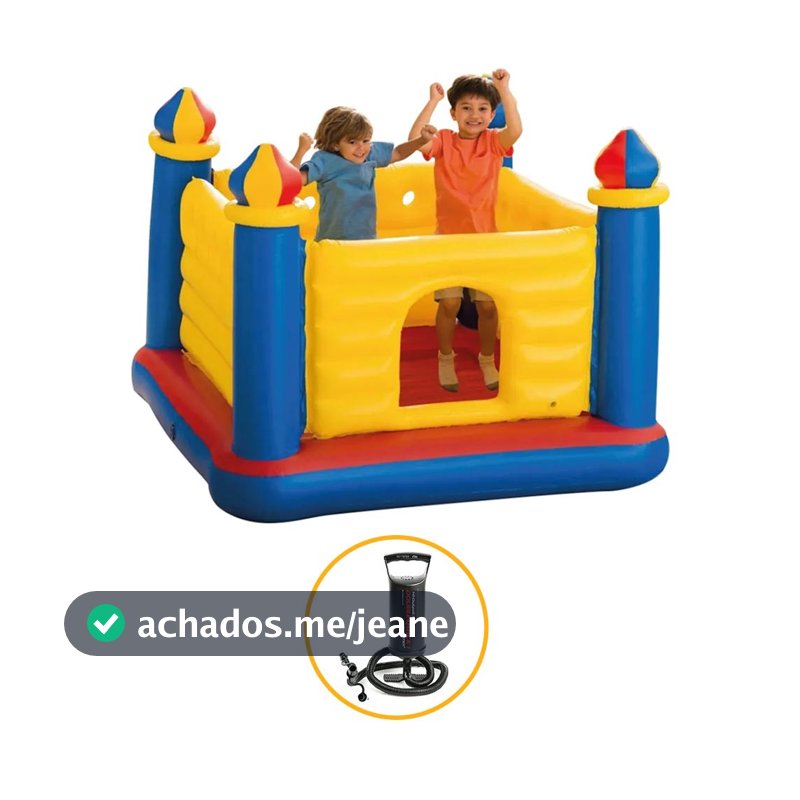 Pula Pula Inflável Castelo Encantado com Bomba de Encher Intex